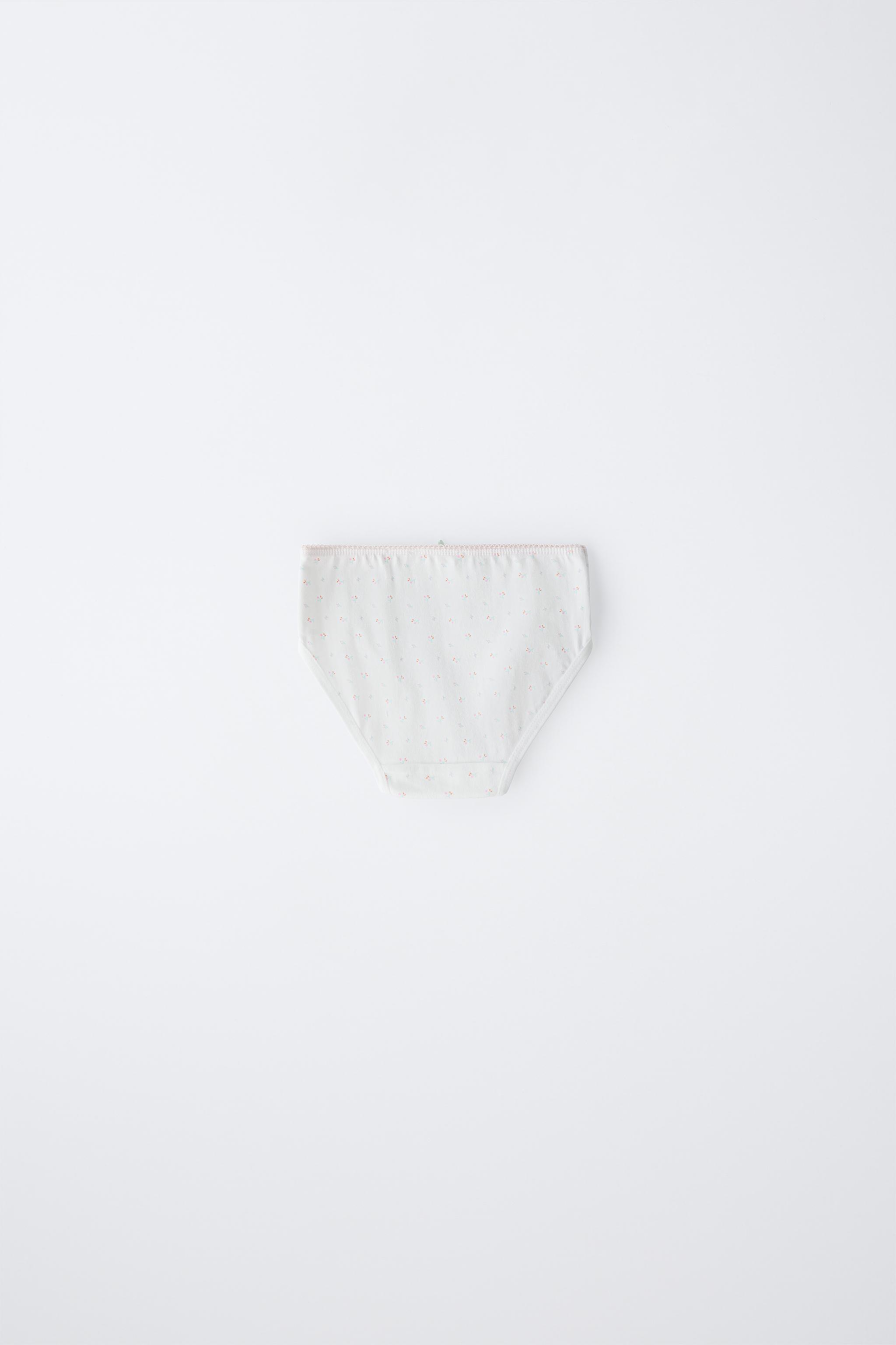6- YEARS/ SIX-PACK OF PATCHWORK AND RIBBED FLORAL UNDERWEAR